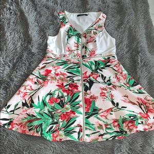 White Pink & Green Preppy Dress